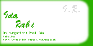 ida rabi business card